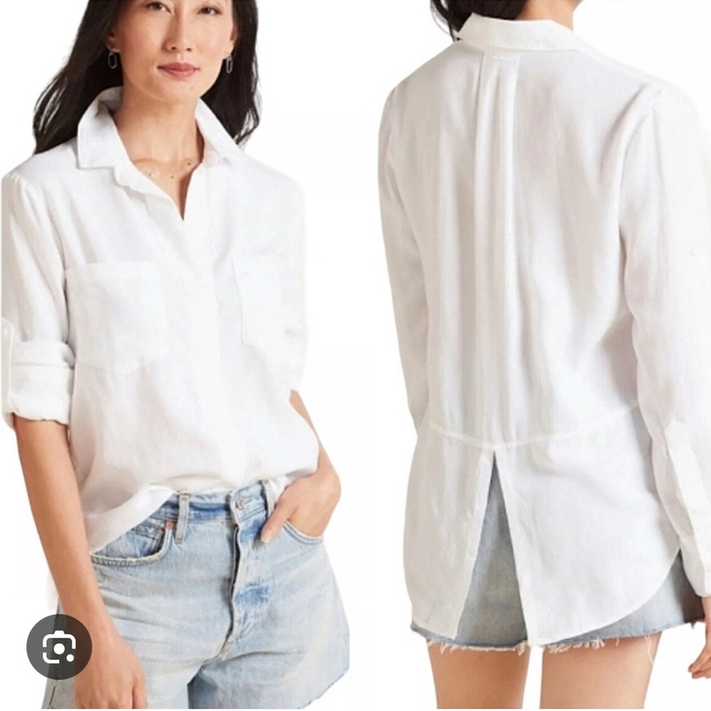 White Button-Up Shirt S